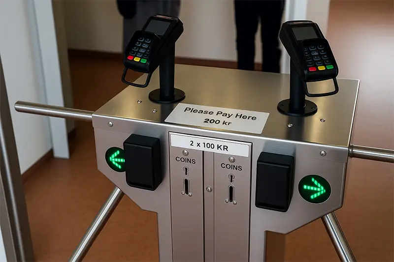 Parking payment machine at Gullfoss visitor center